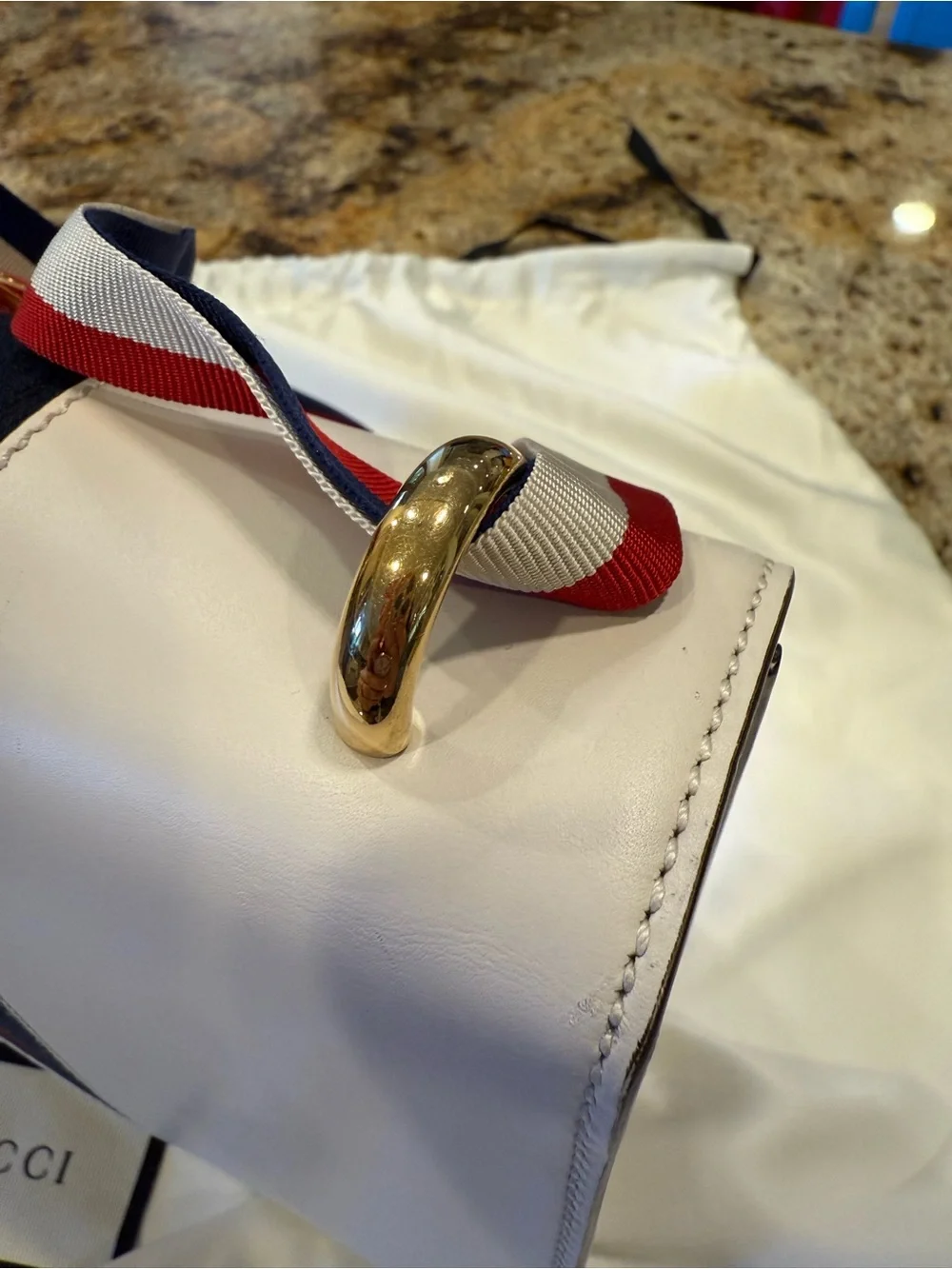Gucci white leather